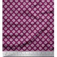 thumbnail image 1 of Soimoi Poly Georgette Fabric Check & Floral Artistic Printed Craft Fabric by the Yard 52 Inch Wide, 1 of 3