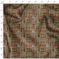 thumbnail image 4 of Soimoi Brown Rayon Fabric Geometric & Rose Floral Print Fabric by Yard 56 Inch Wide, 4 of 5