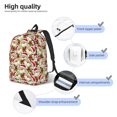 thumbnail image 3 of Vsdgher Christmas Hat bear Print Canvas Backpack Travel Rucksack Unisex Knapsack 15.7/17.7Inch Laptop Backpack for Work,College-Small, 3 of 5