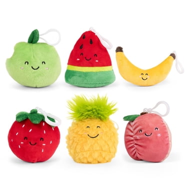 Fruit Plush Keychain Mini Buddies Assortment – Collectible Soft Fruit Keyring, Backpack Clip, Bag Charm & Plush Toy for Kids Ages 3+