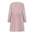thumbnail image 5 of Robes en Coton pour Femmes Décontractées Été Mode Décontractée Col Rond Bouton Manches Longues Robe en Coton et Lin Longueur Genou Poche Robes Unies Robes en Lin pour Femmes Décontractées Été, 5 of 5