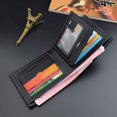 thumbnail image 3 of Man Billfold Leather Wallet Multifunctional Small Purse Zippered Coin Purse Holder Fashion Multi Pocket Wallet, 3 of 5