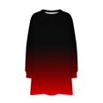 thumbnail image 4 of RXIRUCGD Womens Oversized Crewneck Sweatshirt Printed Long Sleeve Tunic Tops, Red, Size: M, 4 of 5
