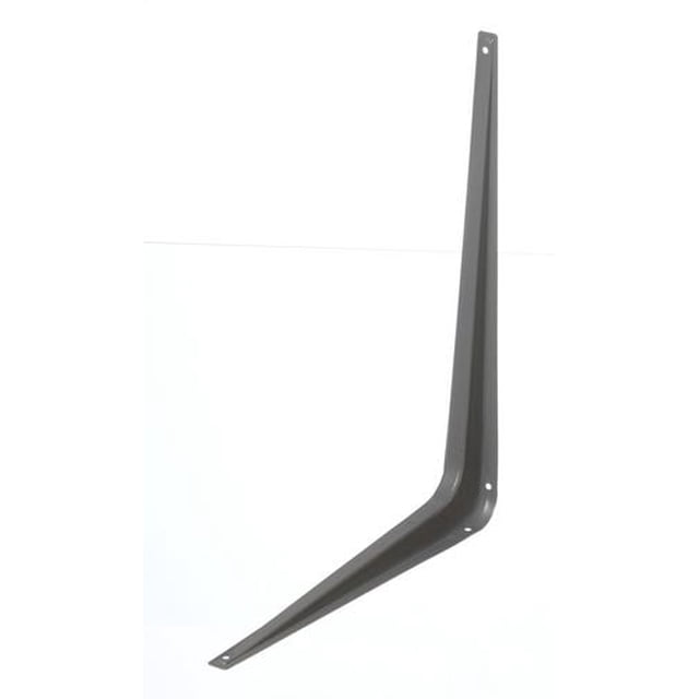 Support d'Étagère Gris 12"x14 Pouces 1 Pce, Calotte Plate en Acier avec Fini Gris Mat, avec Trous Pré-Percés pour une installation Facile, Idéal pour les Projets de Quincaillerie de Rénovation Domiciliaire et Convient pour Renforcer des Étagères Ou des surfaces Plates.
