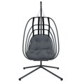 thumbnail image 2 of vidaXL Hanging Egg Chair with Stand Anthracite Steel, 2 of 5