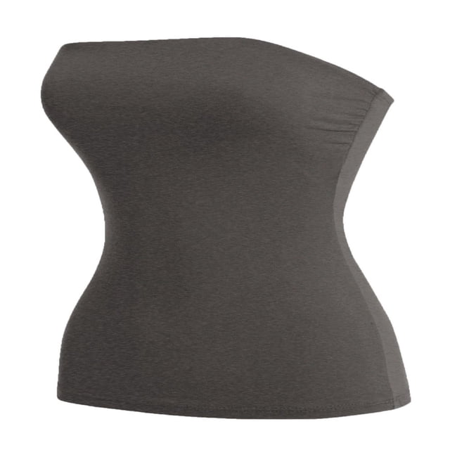 CHUANK Haut Bandeau Long Tube Basique Uni Extensible en Coton pour Femmes, Lot de 2