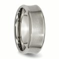 thumbnail image 4 of Titanium Beveled Edge, Concave 8mm Brushed & Polished Band Ring 11.5 Size, 4 of 6
