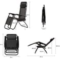 thumbnail image 3 of FDW Chaises Longues Zéro Gravité, Ensemble de 2, Fauteuils Inclinables Pliants d'Extérieur avec Oreiller et Porte-Gobelet, Chaises de Pelouse et de Patio Ajustables pour Cour, Terrasse, Plage, 3 of 7