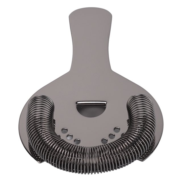 Cocktail Strainer, Small Portable Stainless Steel Bar Strainer For Home Black
