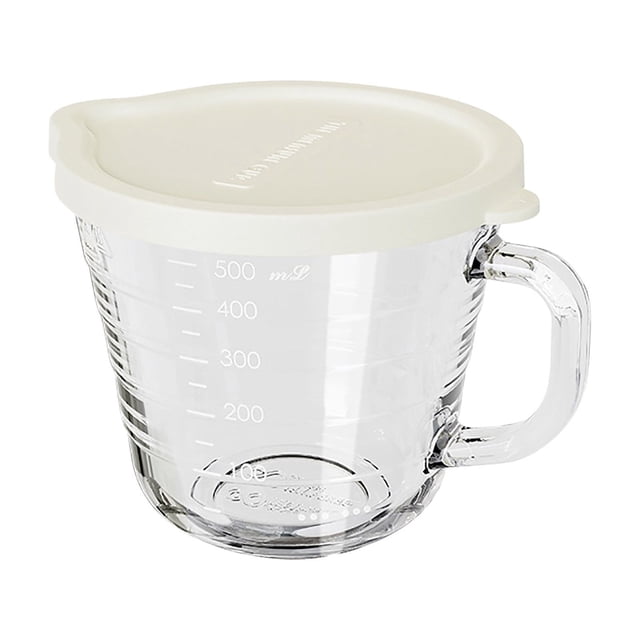 Tasse à Mesurer Moderne Transparente pour Pâtisserie, Tasse de Cuisson en Verre Compatible Micro-Ondes avec Poignée, Bol de Cuisson pour la Maison et la Cuisine