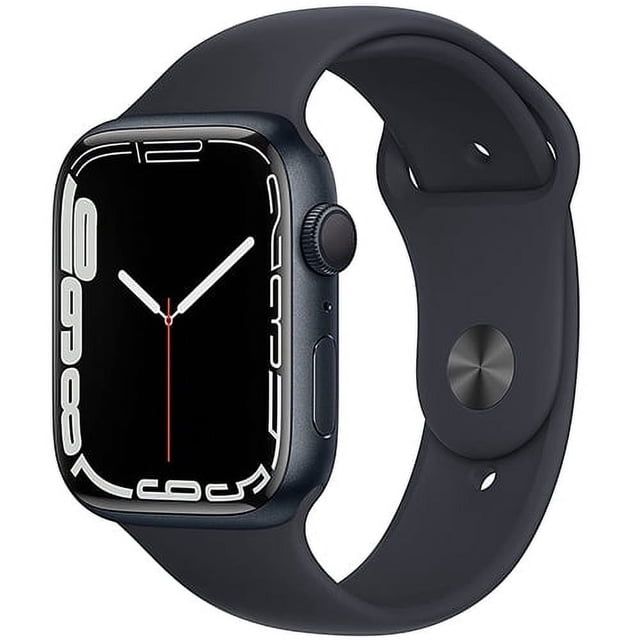 Refurbished Apple Watch Series 7 Aluminum 45 mm (GPS Only, No Cellular) Midnight Black (Grade A)