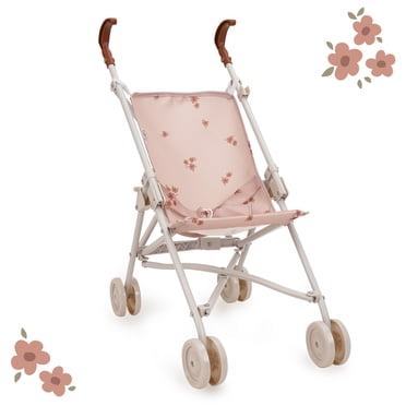 Poussette-canne pour poupée 509 Crew - Poussette pour enfants, facile à plier, à ranger et à transporter, convient aux poupées jusqu'à 46 cm, à partir de 3 ans, couleur Beige Flora Ballet