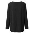 thumbnail image 4 of yievot T-Shirt Décontracté à Col Rond pour Femmes, Manches Longues Amples, Blouse Unie, Hauts et Blouses pour Dames, chandail-Over, Mode Urbaine, 4 of 5