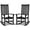 Black, variant on Gymax 2PCS Wood Rocking Chair Porch Rocker High Back Garden Seat Indoor Outdoor White