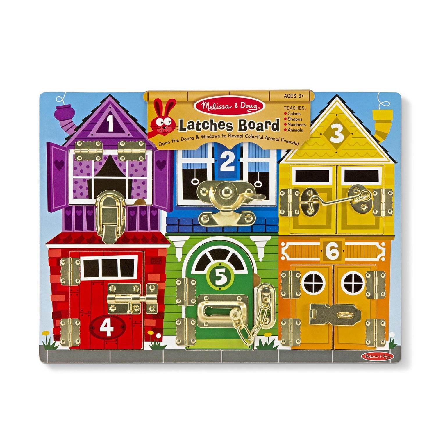 Melissa & Doug Latches Planche d’activités en bois - Certifié FSC