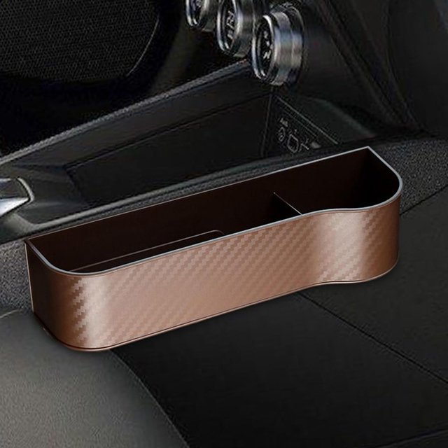 VONKY Gap Filler Organizer Convenient and with Cup Holder Brown Right 1Set