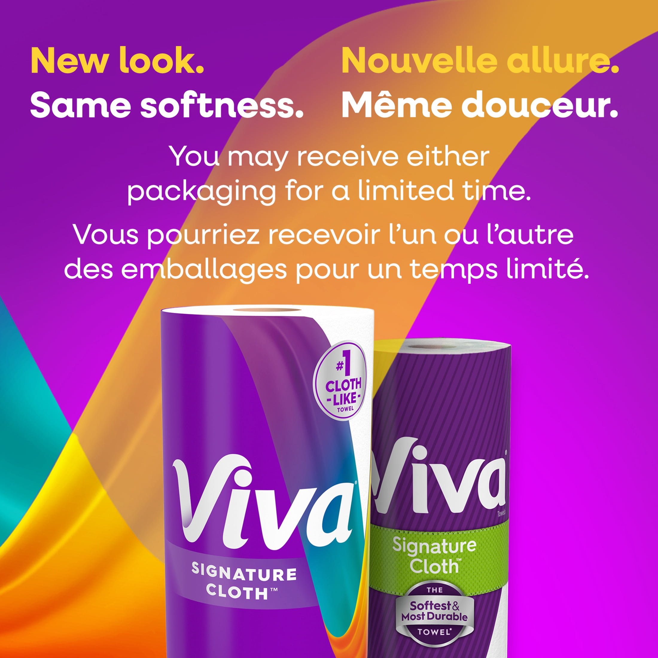 Viva Signature Cloth Paper Towels, 12 Family Triple Rolls, 141 Sheets per Roll