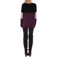thumbnail image 2 of Women's Long Sleeve Tunics Color Block Cutout Sweatshirt Loose Fit Tops, 2 of 5