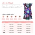 thumbnail image 3 of Vsdgher Nuisettes Colorées Abstraites pour Filles, Tout-Petits, Manches Courtes Volantées, Chemise de Nuit, Robe de Nuit, Tenue de Sommeil, Pyjamas pour Fête Pyjama - Moyen, 3 of 6