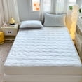 thumbnail image 4 of Mattress Pad - Washable Quilted Cover, Non-Slip Protective Layer, Breathable Polyester Fiber, Lightweight Bed Topper, Blue, JKODE, 4 of 8