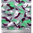thumbnail image 1 of Soimoi Rayon Fabric Two Tone With White Camouflage Print Fabric by Yard 56 Inch Wide, 1 of 3