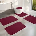 thumbnail image 5 of zanvin Bathroom Mat, Memory Foam Bath Mat 5 Set Bathroom Rugs for 5 Pcs Toilet Mats Universal Soft Comfortable Water Absorption Non-Slip Thick Machine Washable Easy Dry Dark Color, Men Gifts, 5 of 5