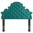 thumbnail image 3 of Modway Diana Tête de Lit en Velours Performance Capitonnée Full/Queen en Turquoise, 3 of 11