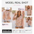 thumbnail image 4 of ORUYROP Blouses Décontractées Boho à Imprimé Floral Col en V Manches Longues Amples pour Femmes, 4 of 6