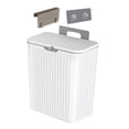 thumbnail image 3 of GROWTH TANK Countertop Stable Hanging Waste Bin Portable Waste Bin Small Kitchen Compost Bin White 9L, 3 of 9