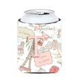 thumbnail image 1 of Carolines Treasures CJ2002-TCC Lettre T Amour à Paris Rose Canette & Bouteille Hugger, 1 of 1