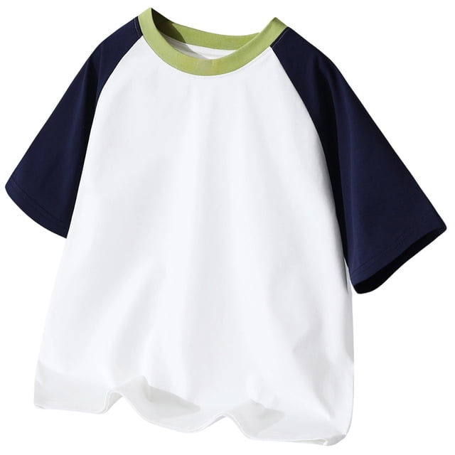 Sunnyoo Boys Color Block Summer T-Shirt Short Sleeve Crew Neck T Shirt Tee Top