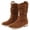 Brown-A, variant on 2025 Winter High Heel Zipper Western Boots for Women Rustic Outwear Fashionable Classic Black Western Boots for Women Buckle Ankle Boots New Thick Heel Mesh Breathable Cool Boots