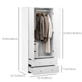 thumbnail image 3 of HOMCOM Garde-Robe Placard, Armoire avec Tiroirs et Tringle pour Chambre, 3 of 10