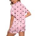 thumbnail image 3 of HNMKIU Pyjamas Womens Pajamas Set Two Piece Pj Sets Sleepwear Loungewear Button Down Pj Sets, 3 of 4