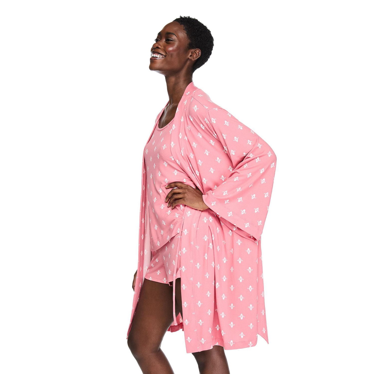 Ensemble de nuit 3 pièces avec robe de chambre George pour femmes