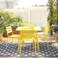thumbnail image 2 of Novogratz Poolside Gossip Collection, June Square Dining Table, Yellow, 2 of 9