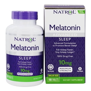 Natrol - Melatonin Advanced Sleep Maximum Strength Time Release 10 mg. - 100 Tablets
