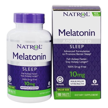 Natrol - Mélatonine Sommeil Avancé Force Maximale Libération dans le Temps 10 Mg - 100 Comprimés