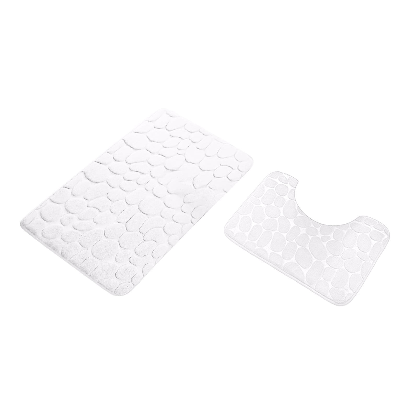 Dvkptbk Bathroom Rugs and Bath Mat Set Non Slip Absorbent Stain Resistant Quick Dry Washable Bathroom Rug Bath Mats for Bathroom Floor Tub Sink Shower Mat Easy Care (16"x24"+16"x20")