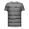 thumbnail image 5 of Qertyioot Chemises Hawaïennes pour Hommes, Col Rond Imprimé à Rayures Pull Sport Manches Courtes, 5 of 5
