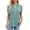 Green, variant on asjyhkr Womens Pleated T Shirts Summer Short Sleeve V Neck Tops Trendy 2025 Fashion Loose Fitted Lightweight Tees