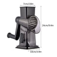 thumbnail image 3 of Vacemry Multifunctional Vegetable Cutter, Hand Crank Roller with 3 Stainless Steel Blades for Slicing Chopping Grating, Efficient Kitchen Gadget for Home Cooking Meal Prep Restaurant Use, 3 of 6