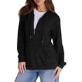 thumbnail image 2 of Erwazi Cardigan Sweaters for Women Ribbed Knit Zip Up Hoodies Long Sleeve Tunic Tops Lightweight Cardigans Jackets, 2 of 6
