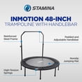 thumbnail image 2 of Stamina inMotion 48" Round Fitness Trampoline with Adjustable Handlebars, Black, 2 of 16