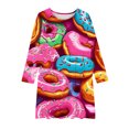 thumbnail image 4 of LOVZFMLL Fashion Summer Short Sleeves Round Neck Solid Color Dress, 4 of 4