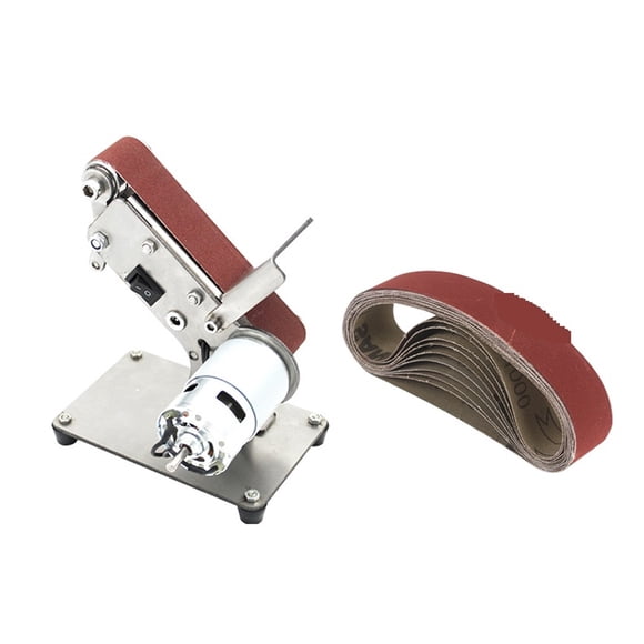 Mini Electric Belt Machine DIY Sander Polisher Grinding Machine Portable Metal Belt Sander Edges Sharpener Machine Belt Grinder ,Wide Use