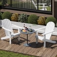 thumbnail image 4 of Costway Patio Adirondack Chair with Inclined Seat High Backrest & Wide Armrests White, 4 of 8