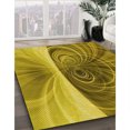 thumbnail image 3 of Ahgly Tapis d'Intérieur Lavable en Machine Carré Transitionnel Brun Bronze Foncé, 6 Pieds Carré, 3 of 7