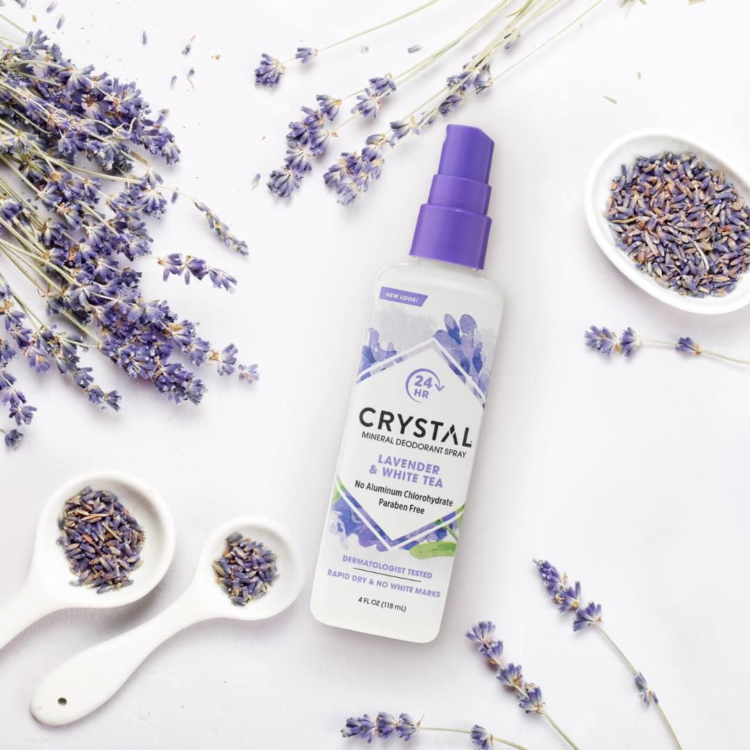 Crystal Essence Lavender & White Tea Mineral Deodorant Body Spray