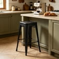 thumbnail image 1 of Ensemble de 4 tabourets de bar en métal noir Mainstays de 61 cm (24 pouces)., 1 of 7